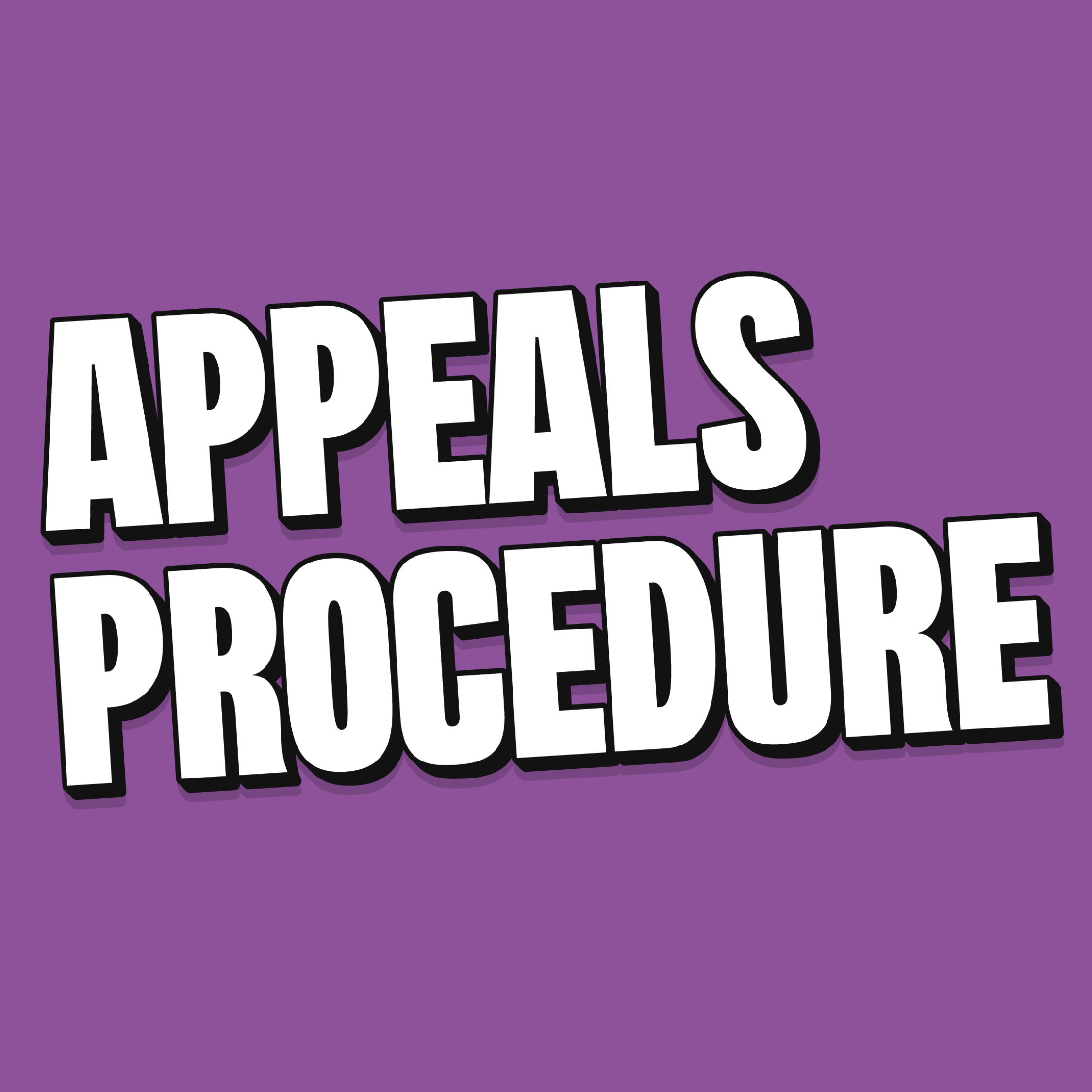Appeals Procedure (PDF)