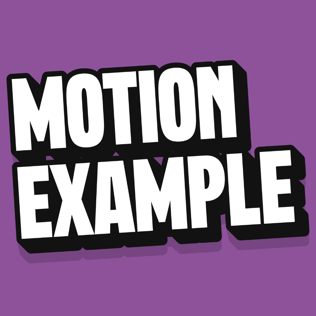 Example of a Passed Motion