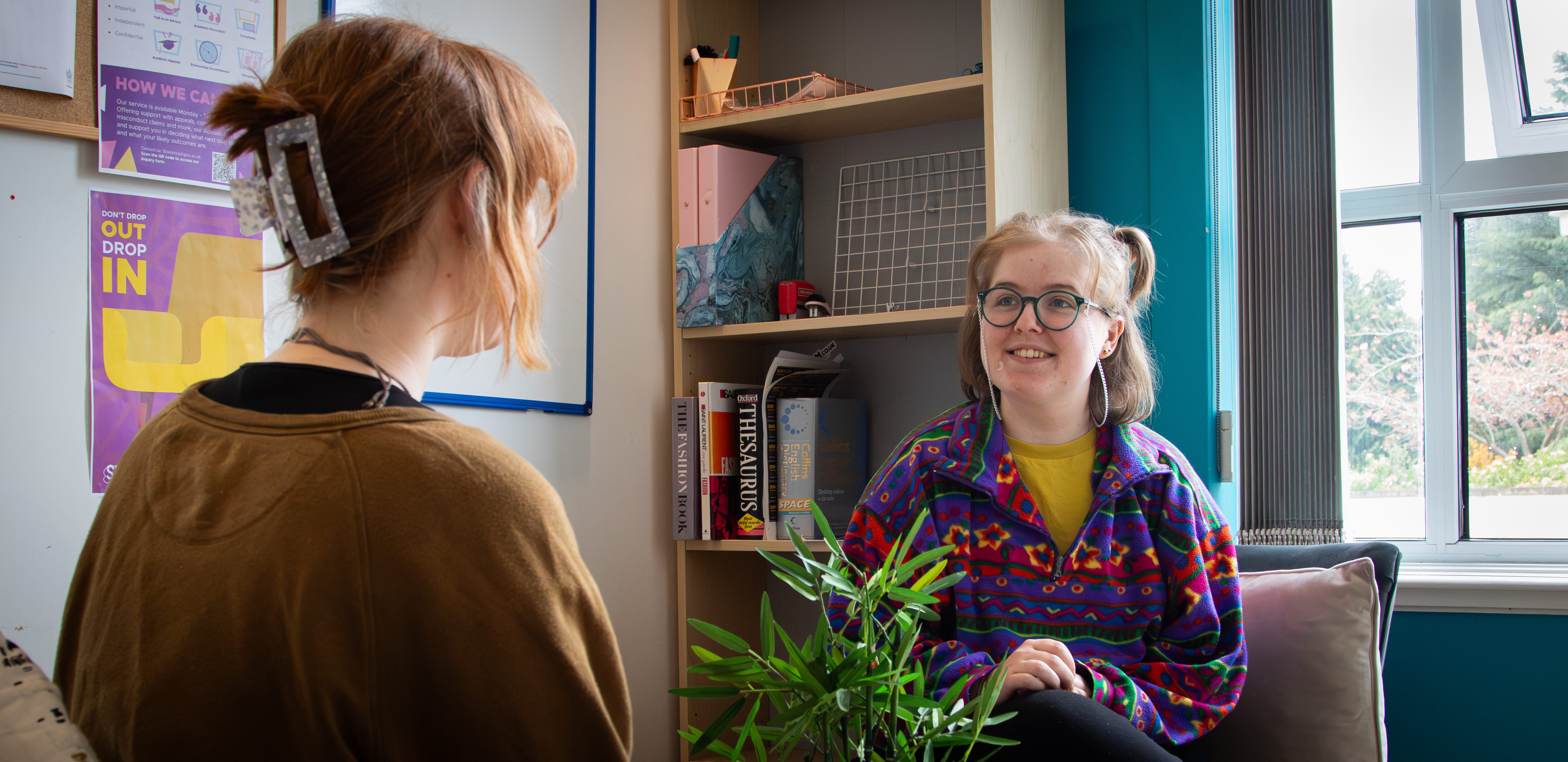 Express your thoughts, opinions and ideas for change through our Student Voice team and receive professional advice through our Advice Service. Click here to find out more.